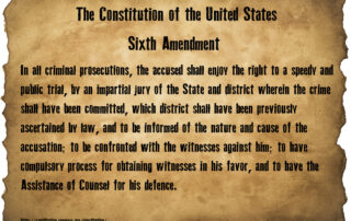 In a court of law, you have specific rights as outlined in our United States Constitution.